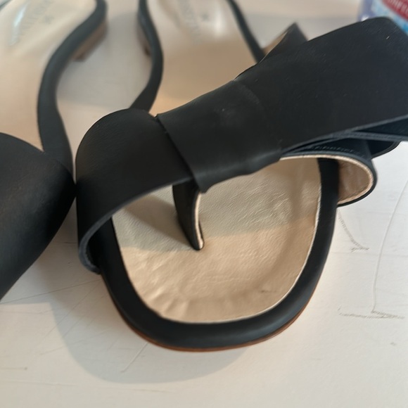 JOSEFINAS PORTUGAL MARIE ANTOINETTE black slides 39 8 B flats - Picture 9 of 9